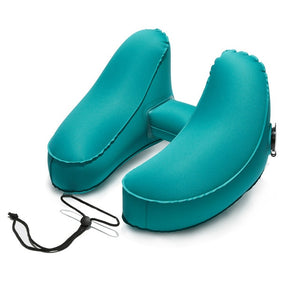 Teal Inflatable Travel Neck Pillow 